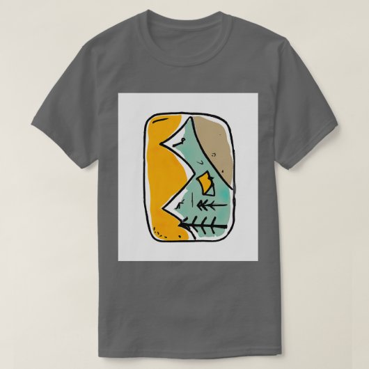 Camping Schilderij T-shirt (Design voorkant)