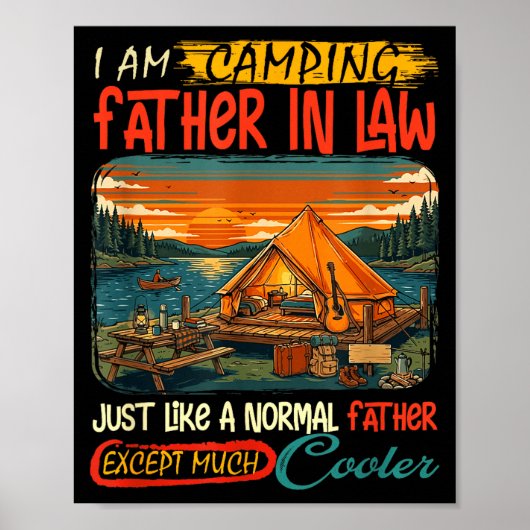 Camping schoonvader definitie veel cooler poster (Voorkant)