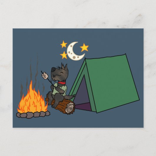 Camping Scottie - Brindle Briefkaart (Voorkant)