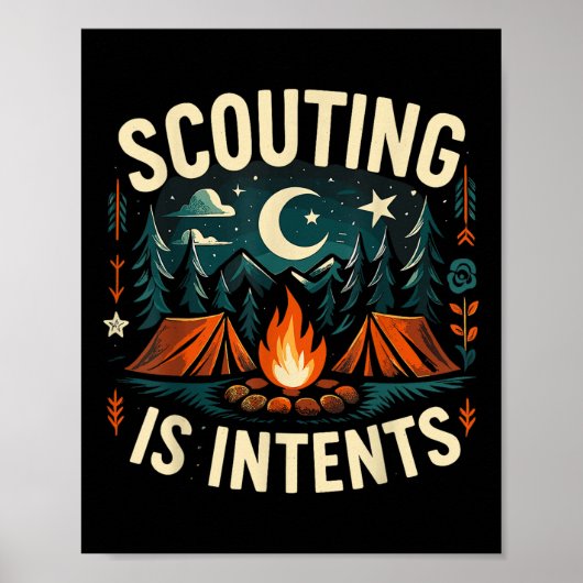 Camping Scouting is bedoeld voor scoutingcampers Poster (Voorkant)