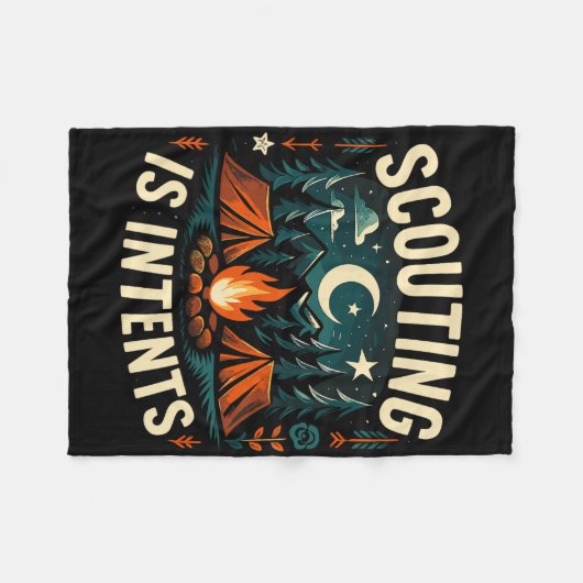 Camping Scouting Is Intents Scout Camper Fleece Deken (Voorkant (Horizontaal))