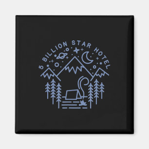Camping Shirt 5 Billion Star Hotel Line Kunst Wand Magneet