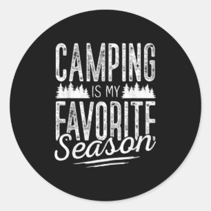 Camping Shirt Mannen Kinder Camper RV Camping Vaka Ronde Sticker