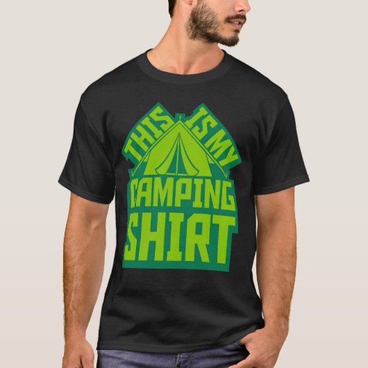 Camping shirt onze tent familie (Voorkant)