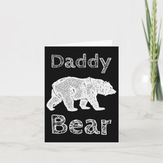 Camping-shirts voor mannen Funny Daddy Bear T-shir Kaart (Voorkant)