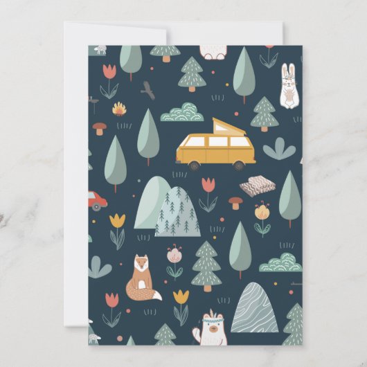 Camping Shower Uitnodiging (Achterkant)