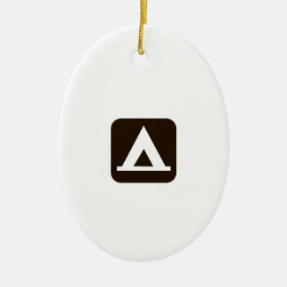 Camping Sign Symbool Keramisch Ornament