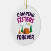 Camping Sisters Forever Keramisch Ornament (Rechts)