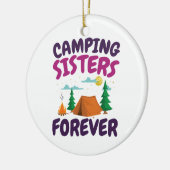 Camping Sisters Forever Keramisch Ornament (Links)