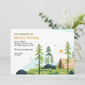 Camping Site Invitation Kaart (Staand voorkant)