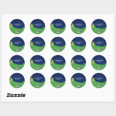 Camping Slaapfeest Verjaardagsfeestje Aangepaste F Ronde Sticker (Vel)