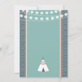 Camping Sleepover Boy Birthday Invitation Kaart (Achterkant)