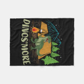 Camping S'more Dinosaur Liefhebber Grappige Dinosa Fleece Deken (Voorkant (Horizontaal))