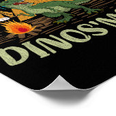 Camping S'more Dinosaur Lover Funny Dinosaur Campi Poster (Hoek)