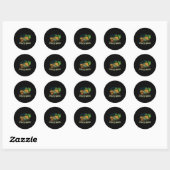 Camping Smore Dinosaur Lover Funny Dinosaur Campin Ronde Sticker (Vel)