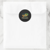 Camping Smore Dinosaur Lover Funny Dinosaur Campin Ronde Sticker (Tas)