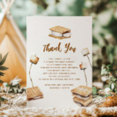 Camping S'more Fun Baby Shower Bedankkaart