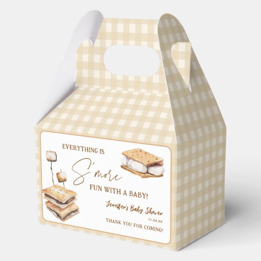 Camping S'more Fun Baby Shower Favor Bedankdoosjes (Voorkant)