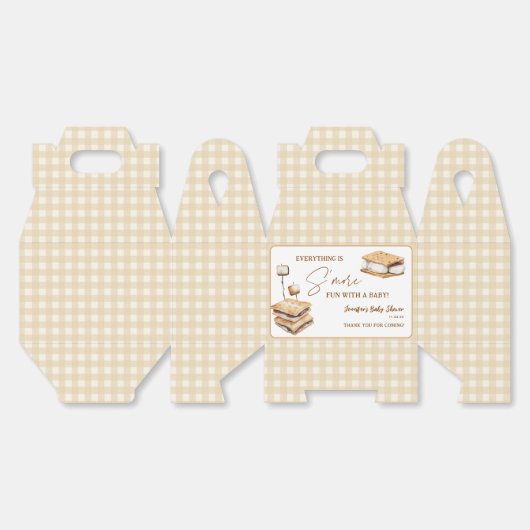 Camping S'more Fun Baby shower Favoriet Bedankdoosjes (Ongevouwen)