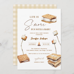 Camping S'more Fun Baby shower Kaart