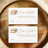 Camping Smore Fun Baby shower Luier Raffle Informatiekaartje