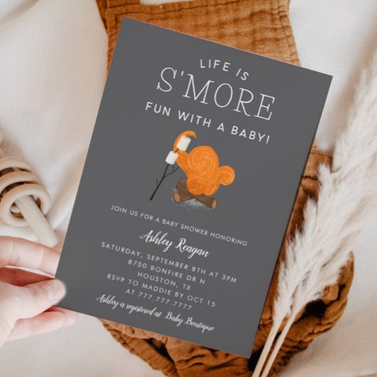 Camping Smore Fun With A Baby Shower Kaart