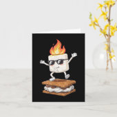 Camping Smore Marshmallow Chocolade Schattigee Dan Kaart (Gele Bloem)