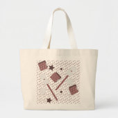 Camping Smores Marshmallows Biscuits Kampvuur Roze Grote Tote Bag (Voorkant)