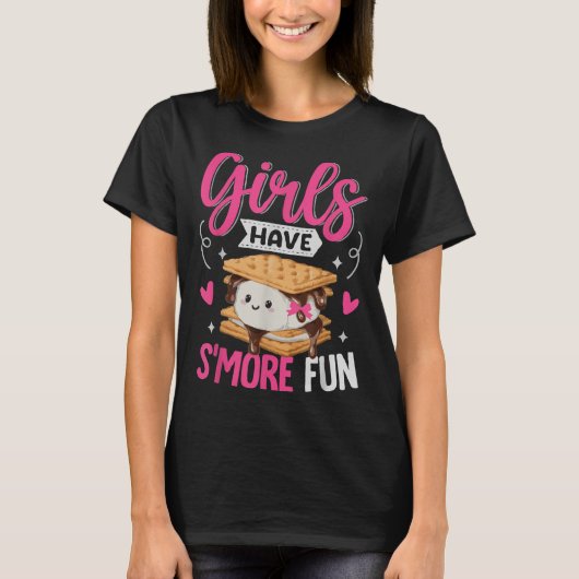 Camping Smores Meisjes Hebben Smore Fun Schattige  T-shirt (Voorkant)