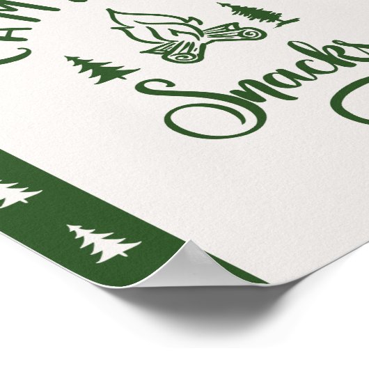 Camping snacks Een Happy Camper verjaardag Poster (Hoek)