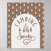 Camping snacks Een Happy Camper verjaardag Poster (Voorkant)