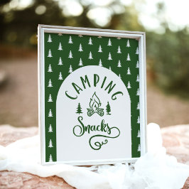 Camping snacks Een Happy Camper verjaardag Poster