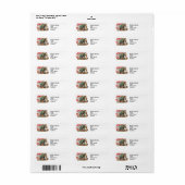 Camping Snowman Kerstthema voor Camper Etiket (Full Sheet)