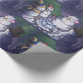 Camping Snowmen Kerstmis Cadeaupapier (Hoek)