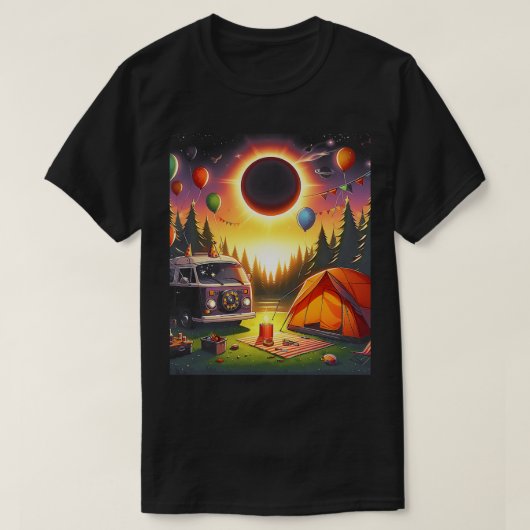 Camping Solar Eclipse Mijn eerste totale zonsverdu T-shirt (Design voorkant)