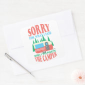 Camping Sorry voor wat ik zei bij het parkeren Cam Vierkante Sticker (Envelop)