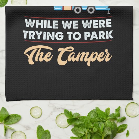 Camping - Sorry voor wat ik zei Theedoek (Gevouwen)