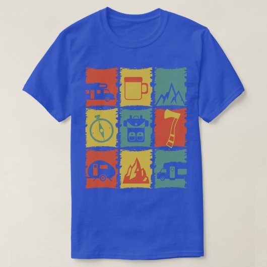 Camping Spullen voor een Camper T-shirt (Design voorkant)