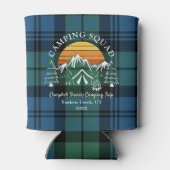 Camping Squad Campbell Retro van de Tartanfamilie Blikjeskoeler (Achterkant)