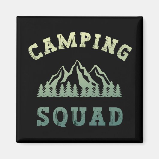 Camping Squad Camping Trip Moundoorn Outdoor Magneet (Voorkant)