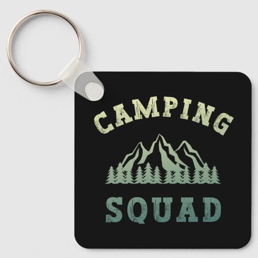 Camping Squad Camping Trip Moundoorn Outdoor Sleutelhanger (Voorkant)