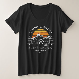 Camping Squad Familie Vakantie Matching Moeder Grote Maat T-shirt