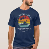 Camping Squad Family Matching Dad Retro T-shirt (Voorkant)