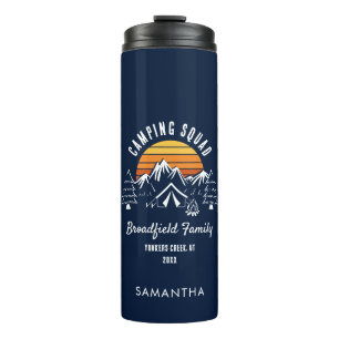 Camping Squad Matching Familie Vakantie Custom Swa Thermosbeker