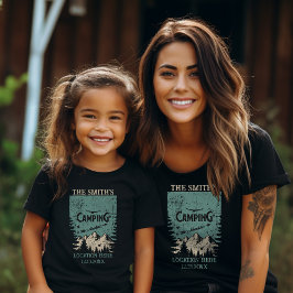 Camping squad matching familiereis noodlottig t-shirt