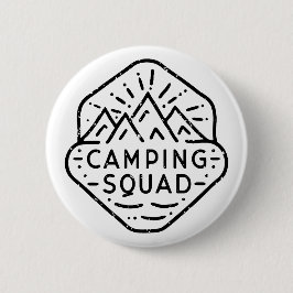 Camping squad matching zomerkamp ronde button 5,7 cm