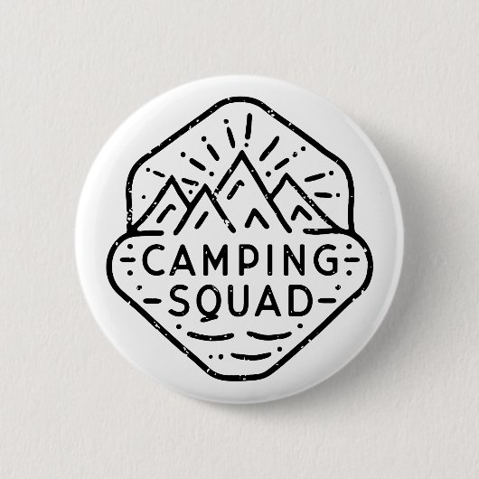 Camping squad matching zomerkamp ronde button 5,7 cm (Voorkant)