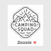 Camping squad matching zomerkamp sticker (Vel)