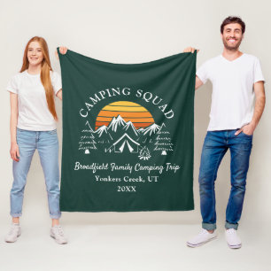 Camping Squad Modern Family Matching Grandma Fleece Deken