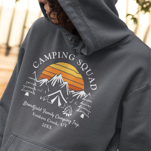 Camping Squad Retro Familie komt overeen met mama Hoodie